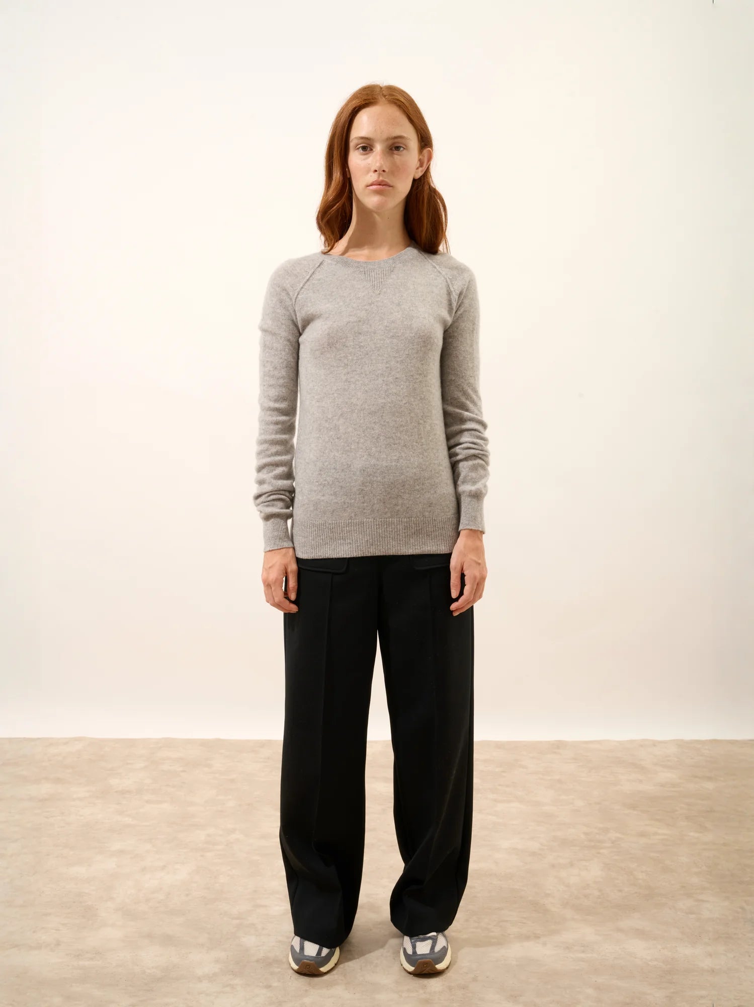 HELEN pullover rundhalsausschnitt wolke meliert