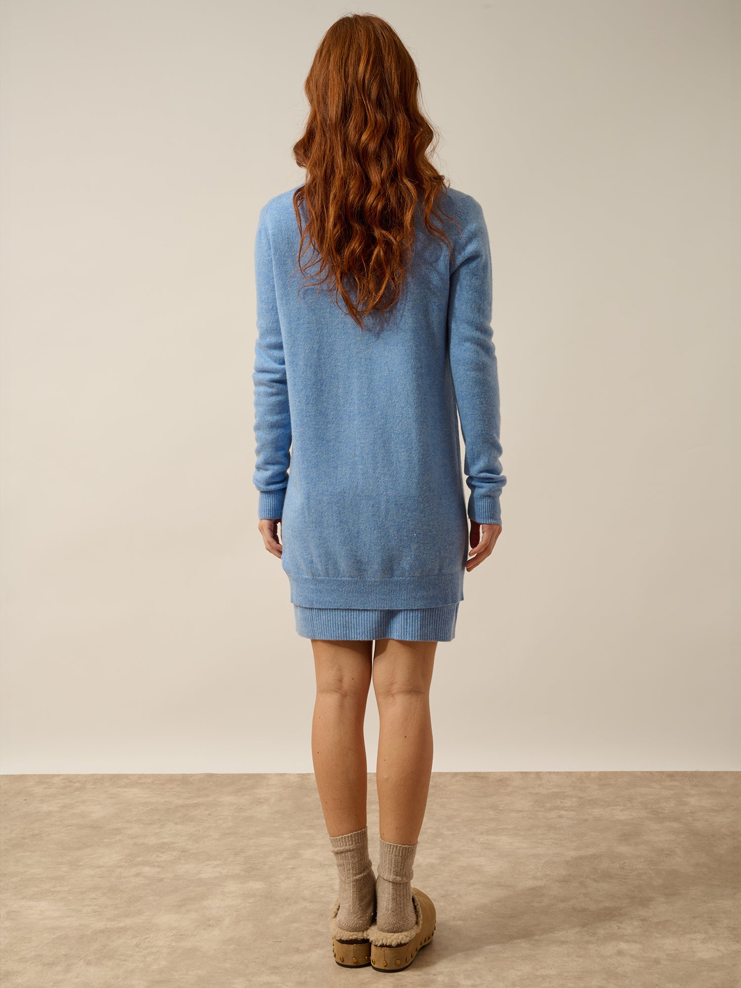 CHELSEA cardigan col v sky