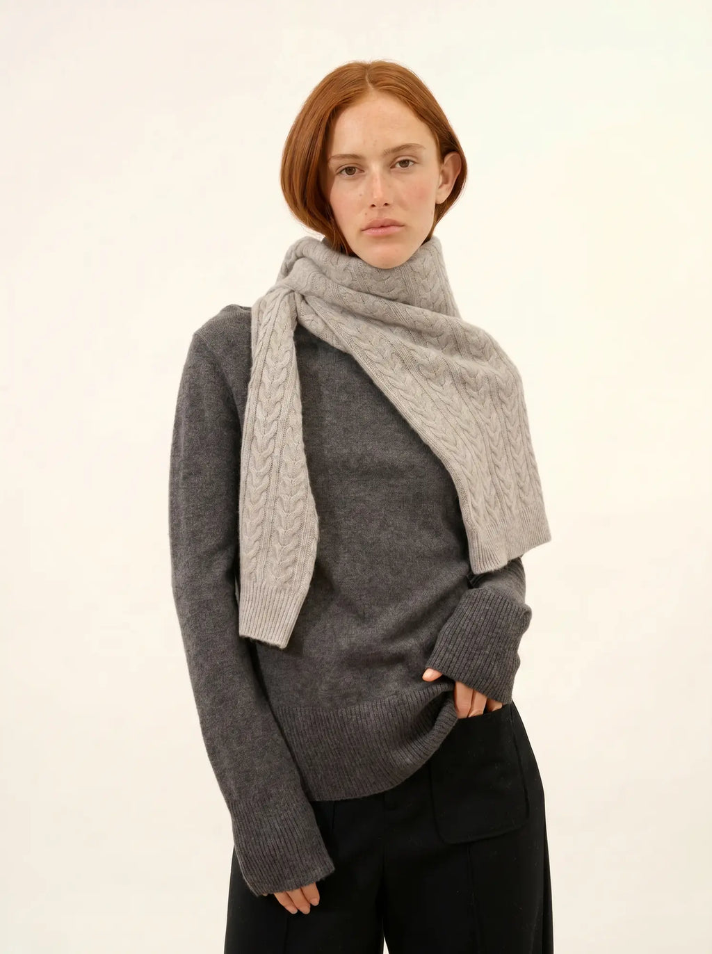 LEXIE pullover rollkragen anthrazit meliert