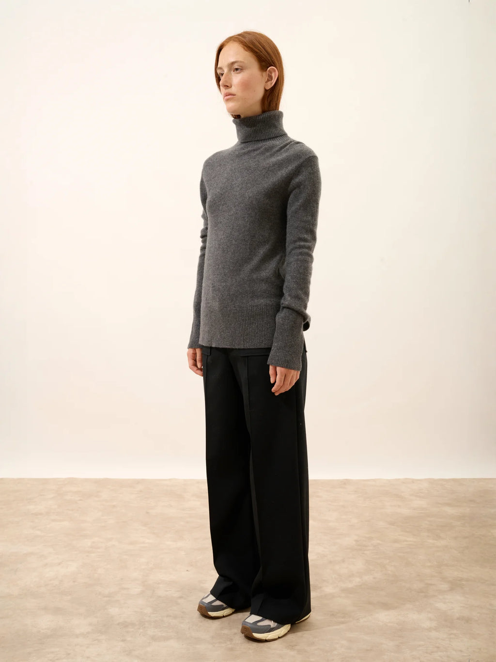 LEXIE pullover rollkragen anthrazit meliert