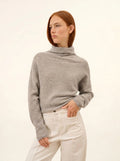 BLANTYRE pull col roulé nuage chiné