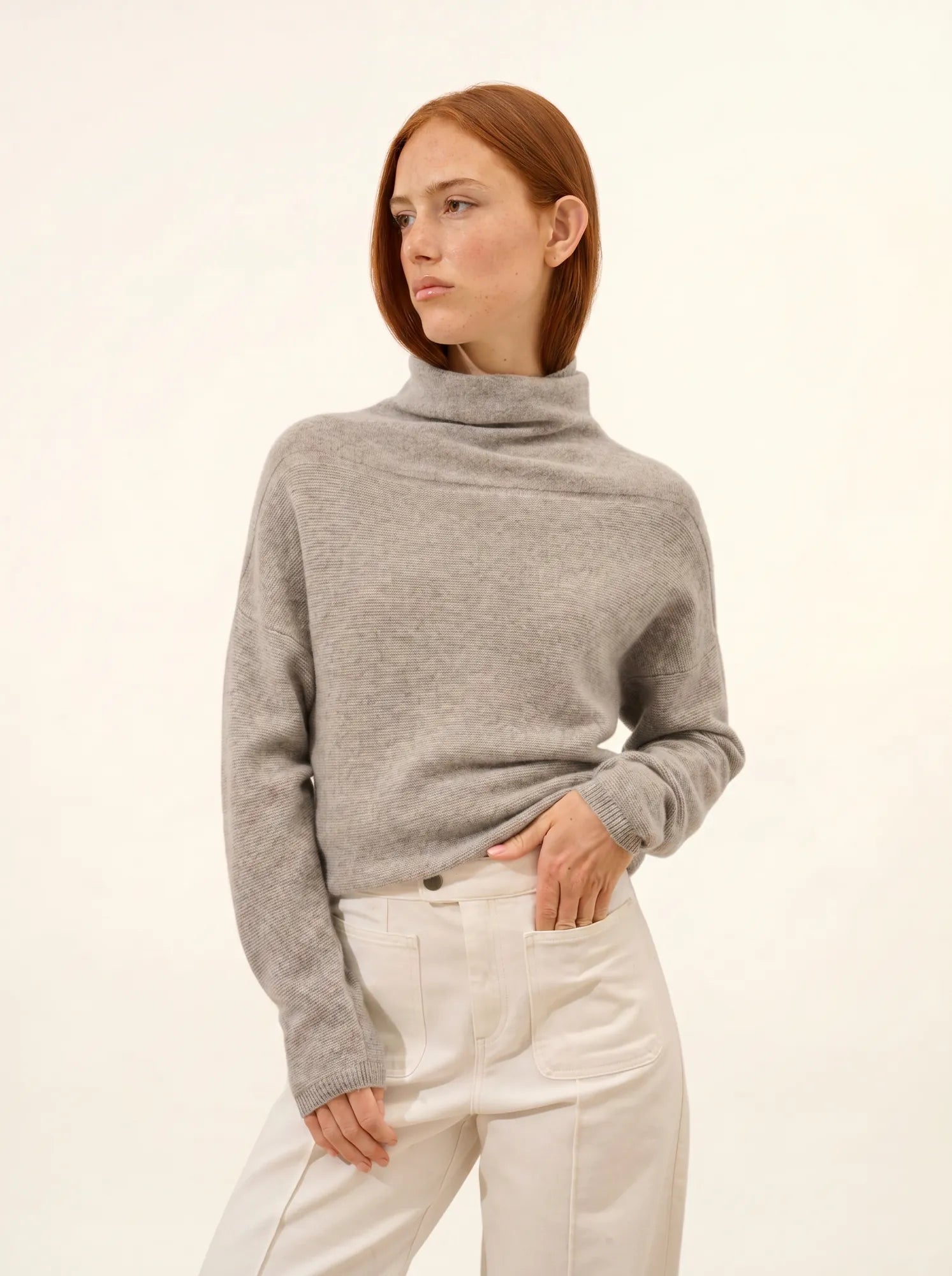 BLANTYRE pullover rollkragen wolke meliert