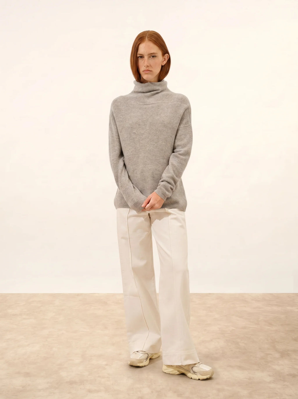 BLANTYRE pull col roulé nuage chiné