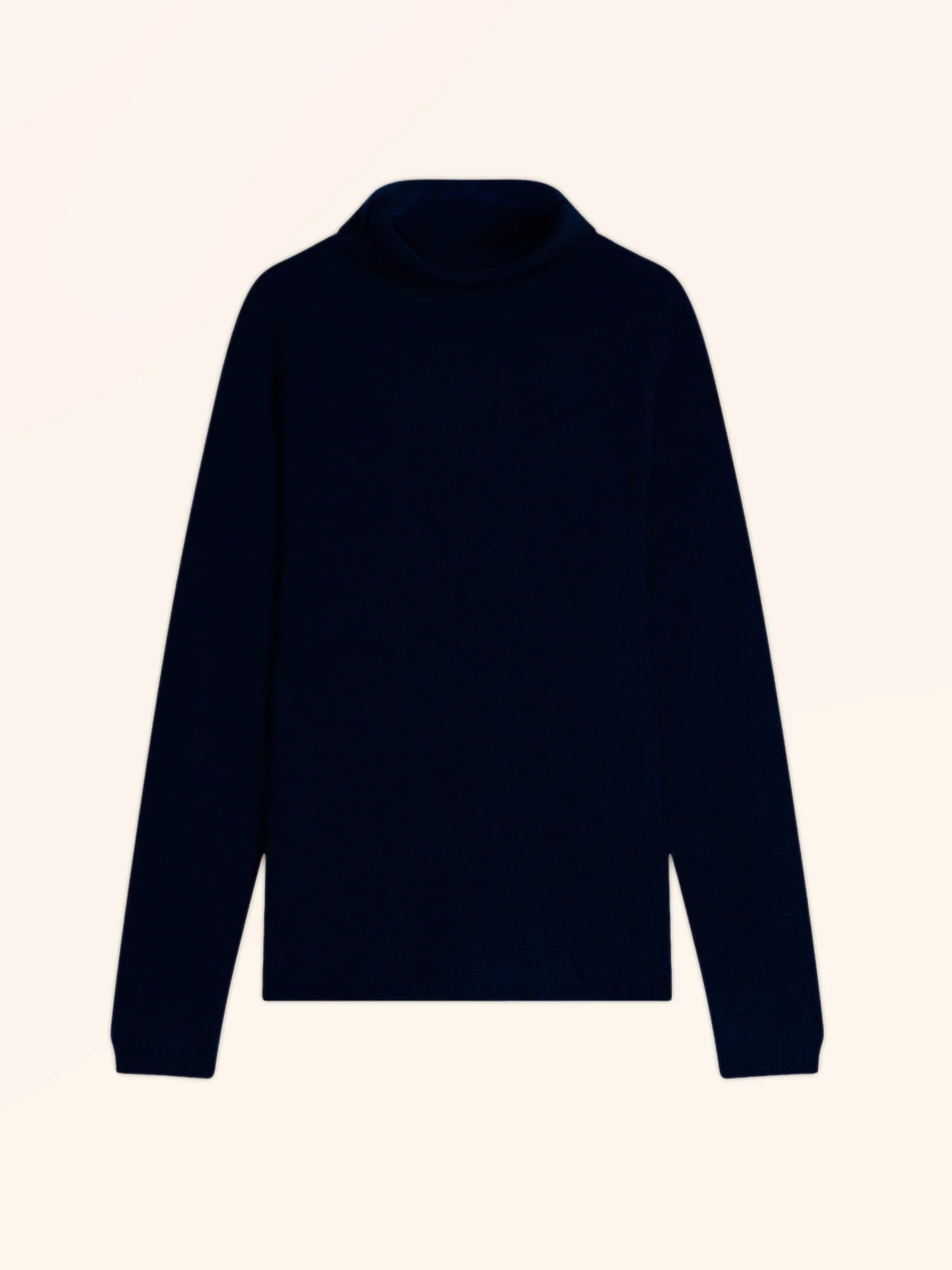 BLANTYRE pull col roulé bleu marine
