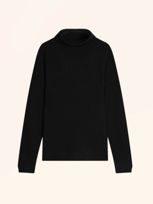 BLANTYRE pull col roulé noir