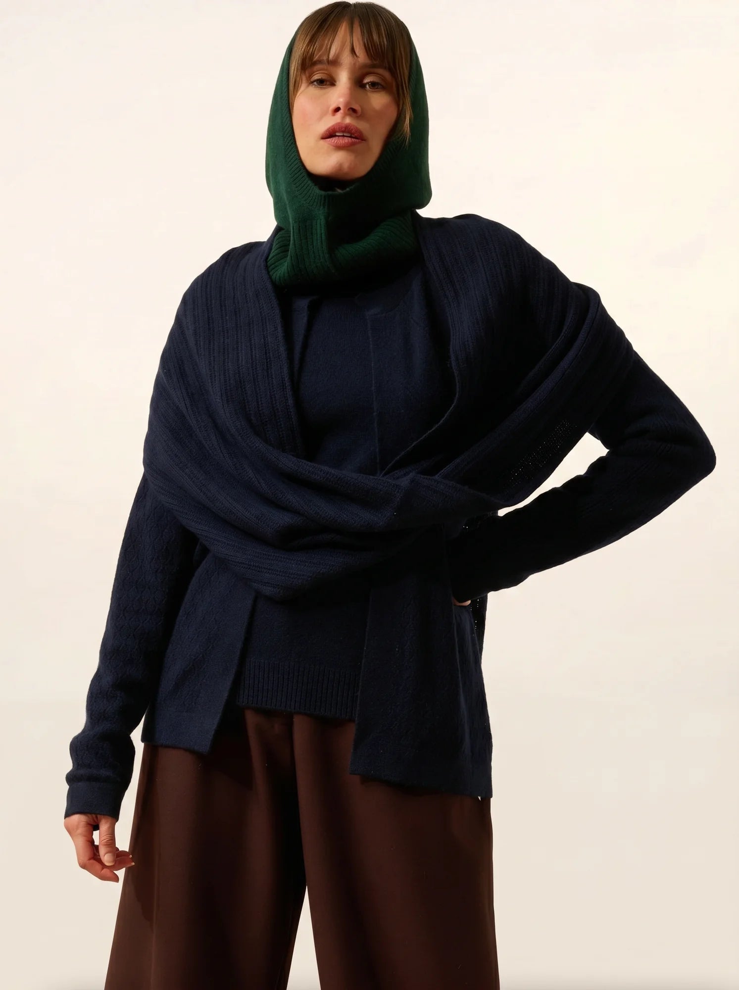 HUTTON halswärmer 4-fädig marineblau