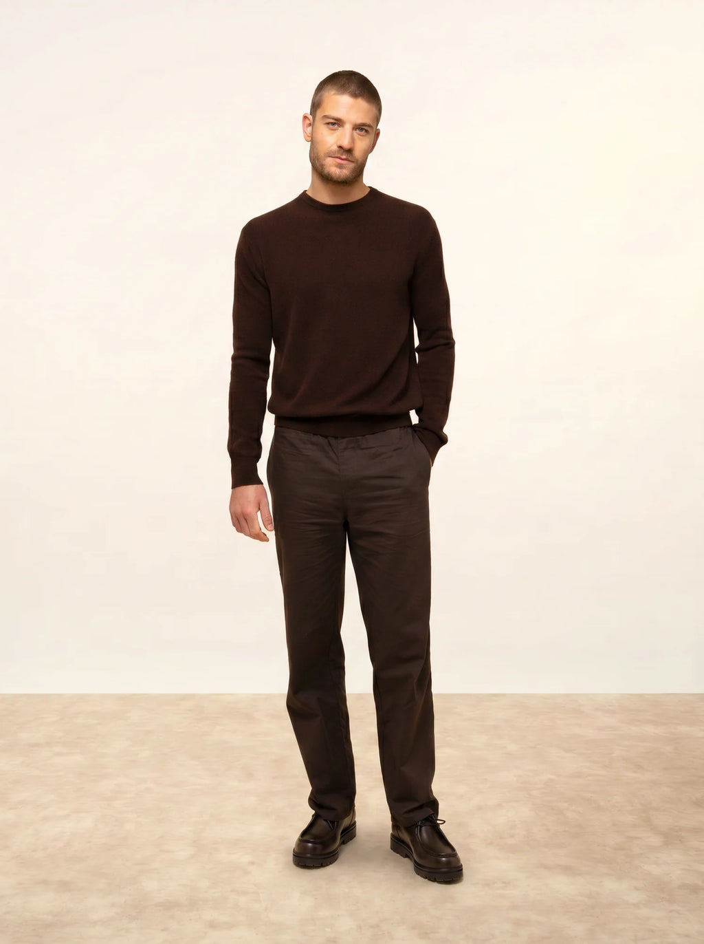 HOWARD pull col rond choco