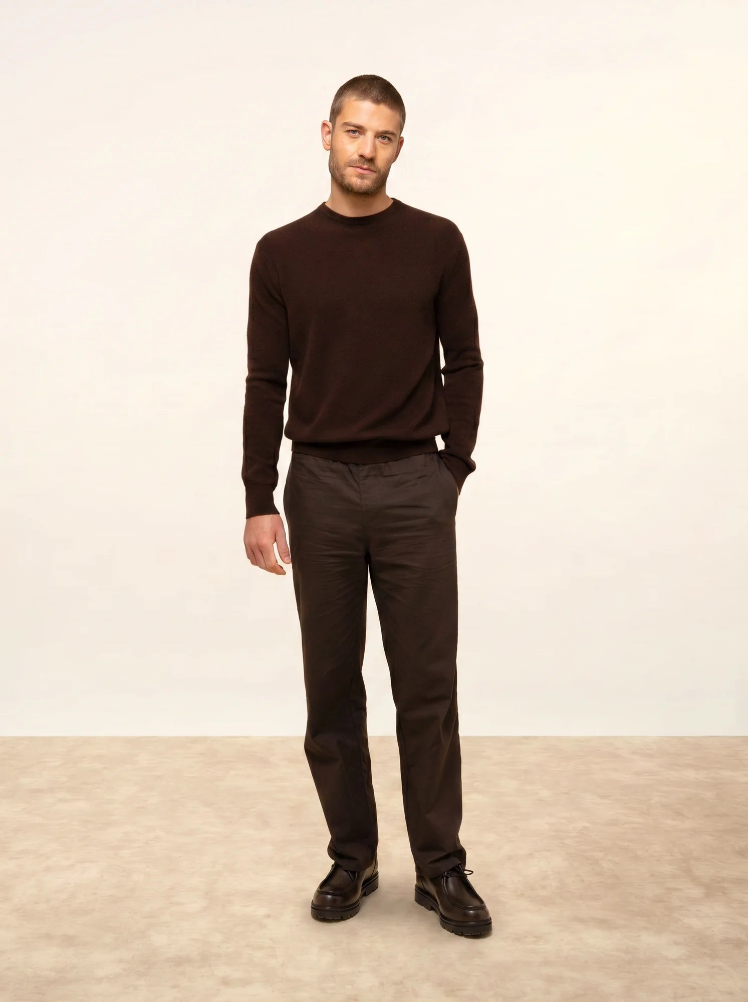 HOWARD pull col rond choco