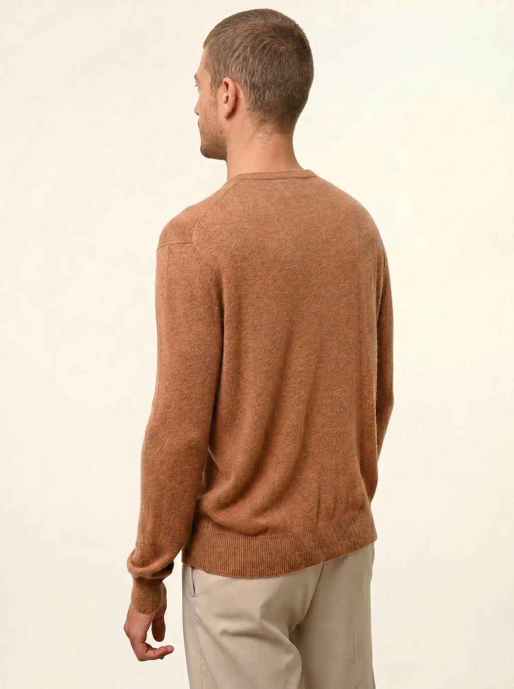 HOWARD pull col rond noisette