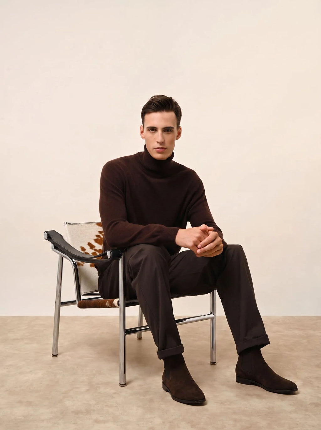 CONNOR pullover rollkragen choco