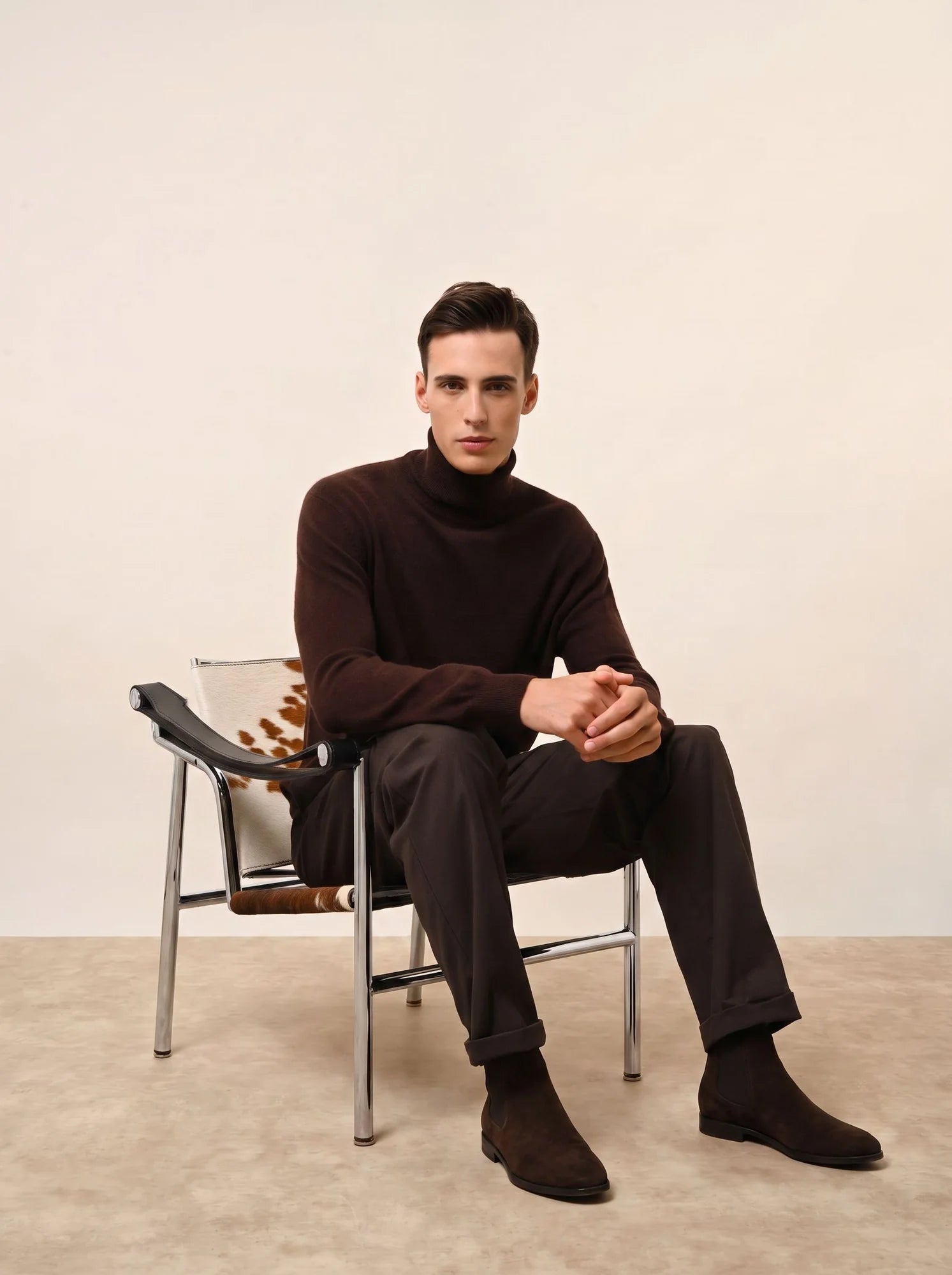 CONNOR pullover rollkragen choco