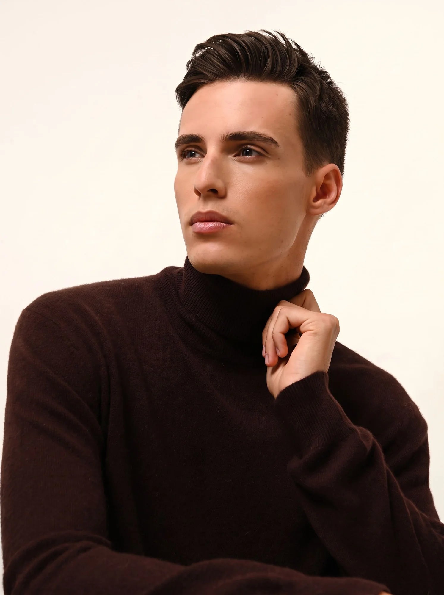 CONNOR pullover rollkragen choco