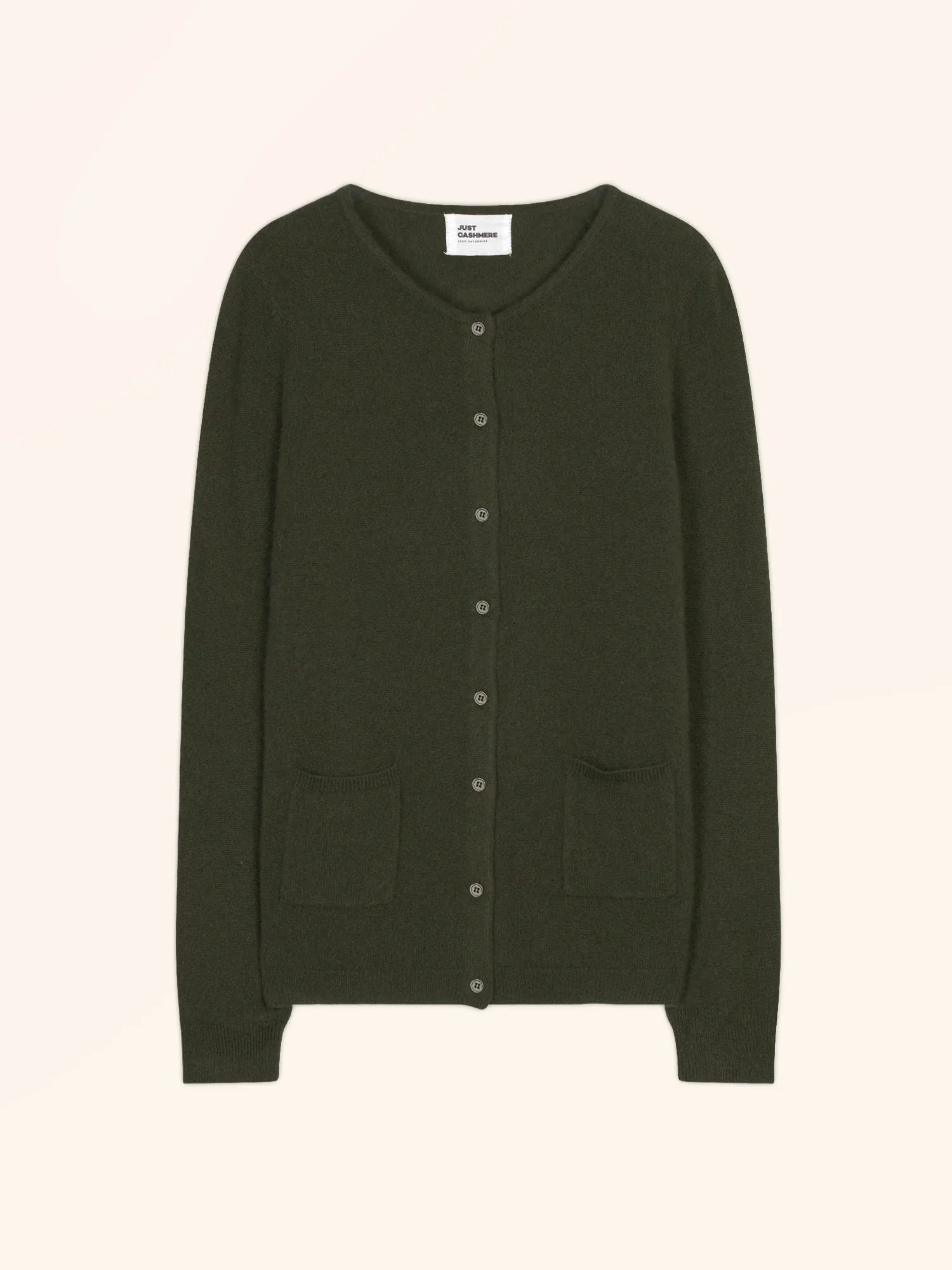 KATHARINE strickjacke rundhalsausschnitt khaki