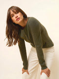 KATHARINE strickjacke rundhalsausschnitt khaki
