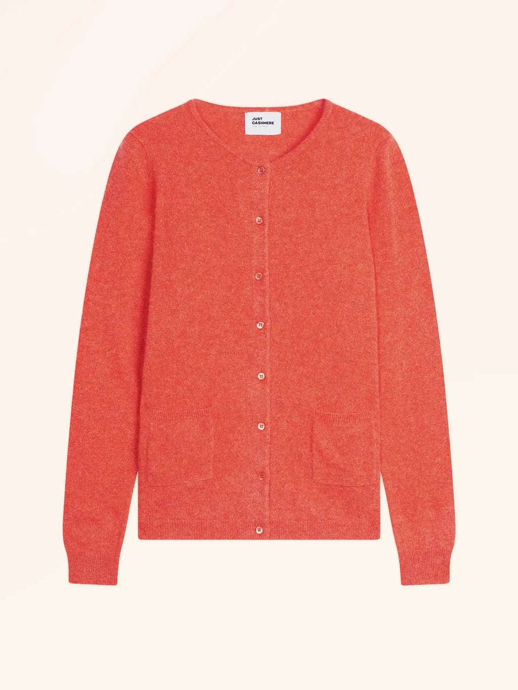 KATHARINE strickjacke rundhalsausschnitt orange meliert