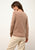 KATHARINE cardigan col rond camel chiné 100% cachemire