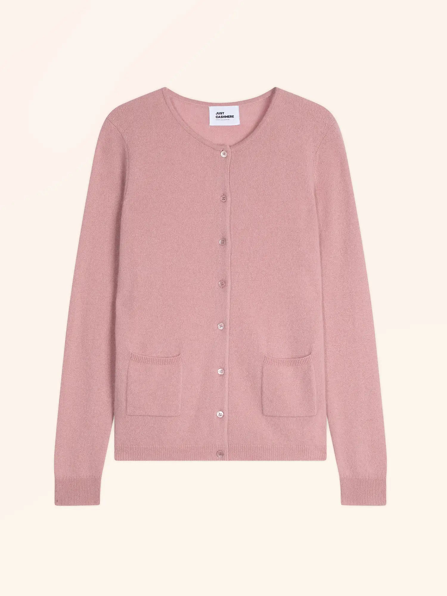 KATHARINE strickjacke rundhalsausschnitt bois de rosa