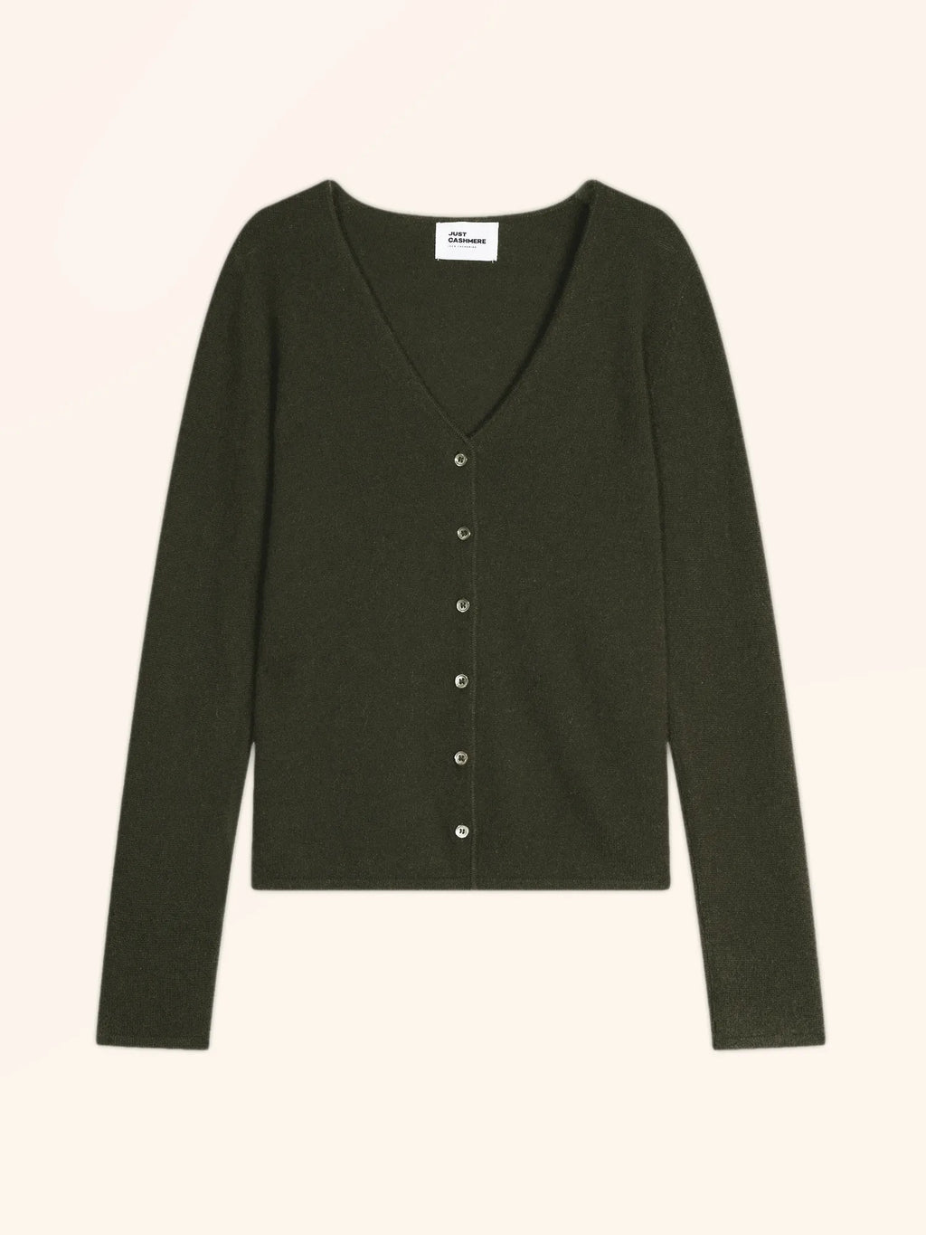 NORMA strickjacke v-ausschnitt khaki