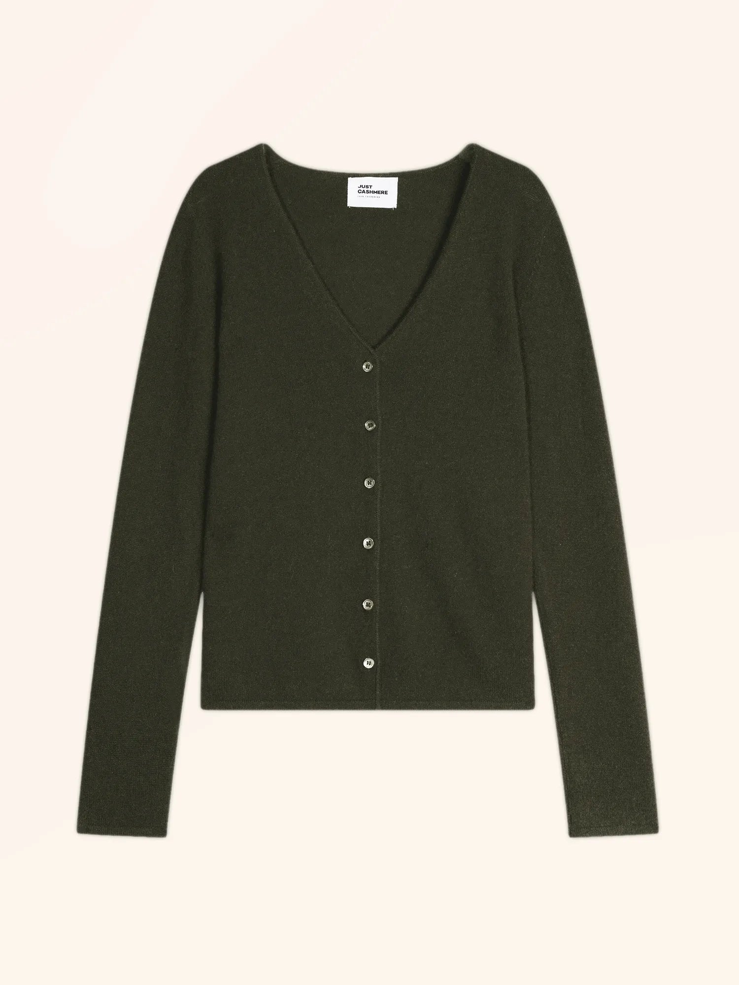 NORMA strickjacke v-ausschnitt khaki