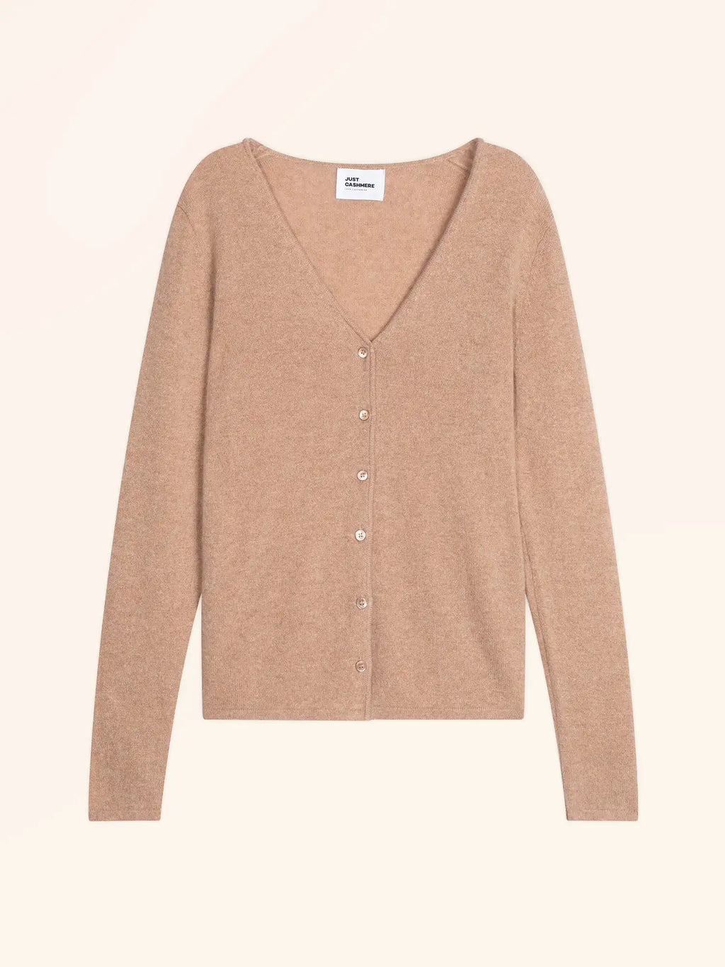 NORMA strickjacke v-ausschnitt camel meliert