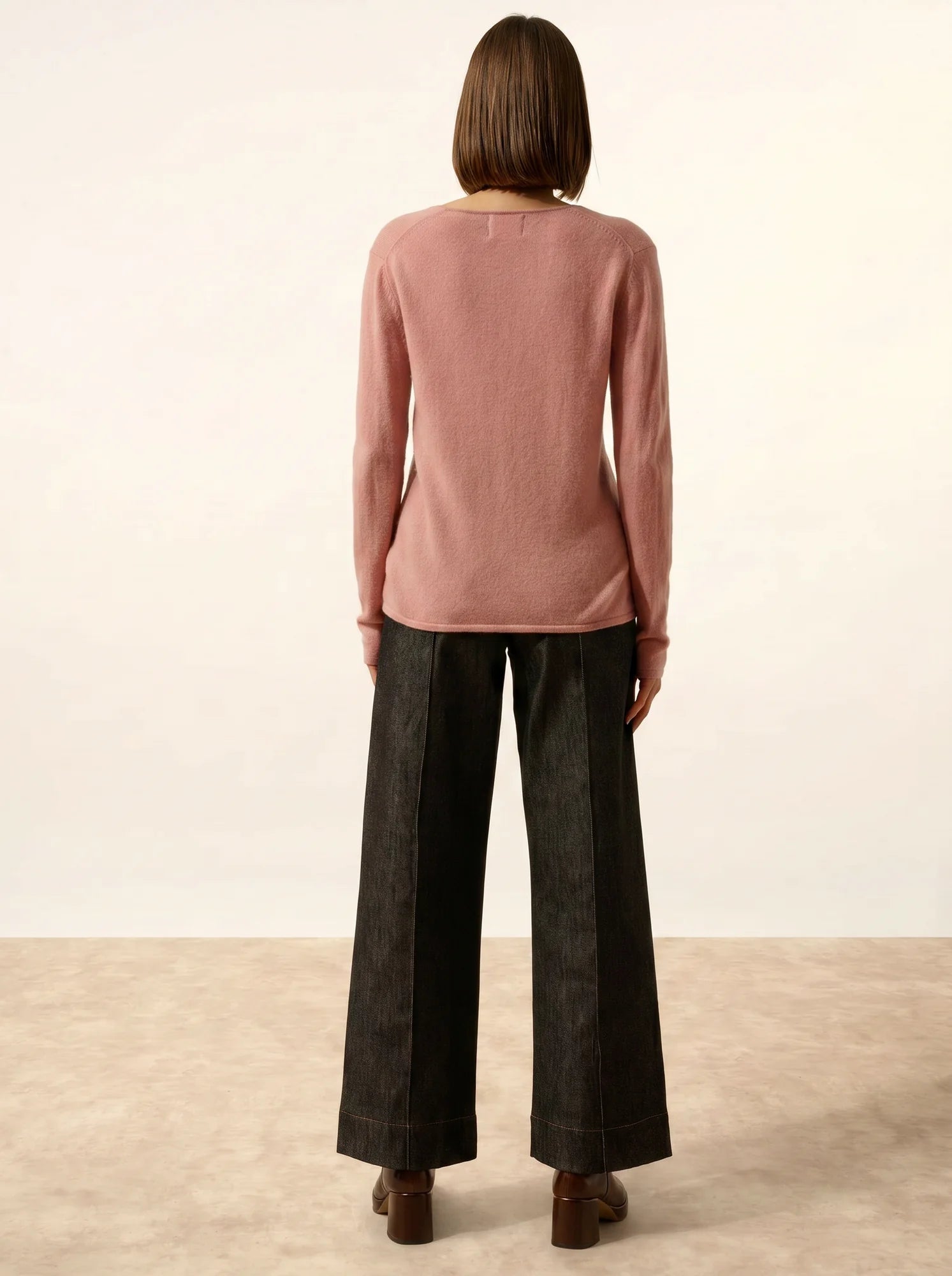 NORMA strickjacke v-ausschnitt bois de rosa