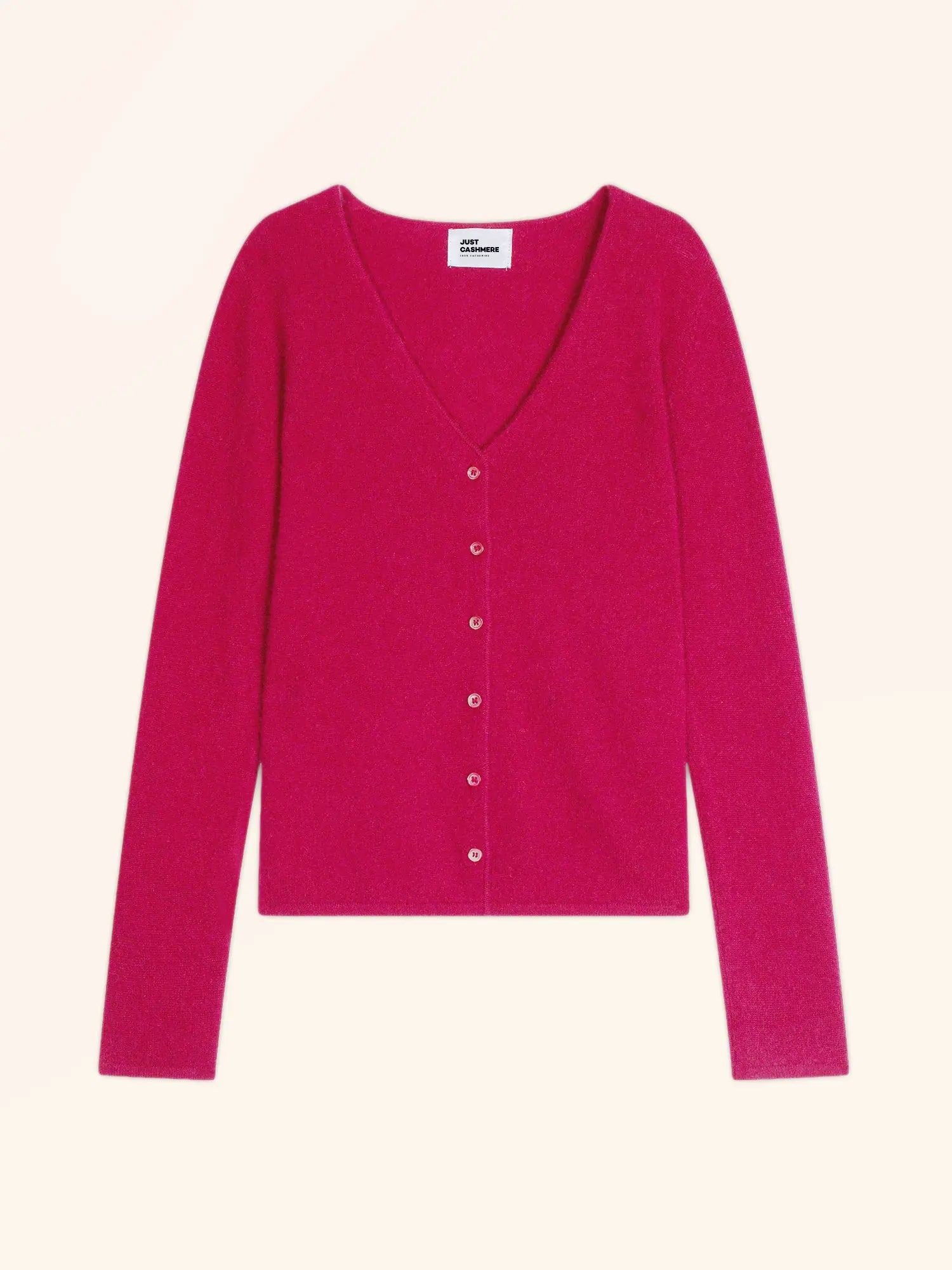 NORMA cardigan col V fuchsia
