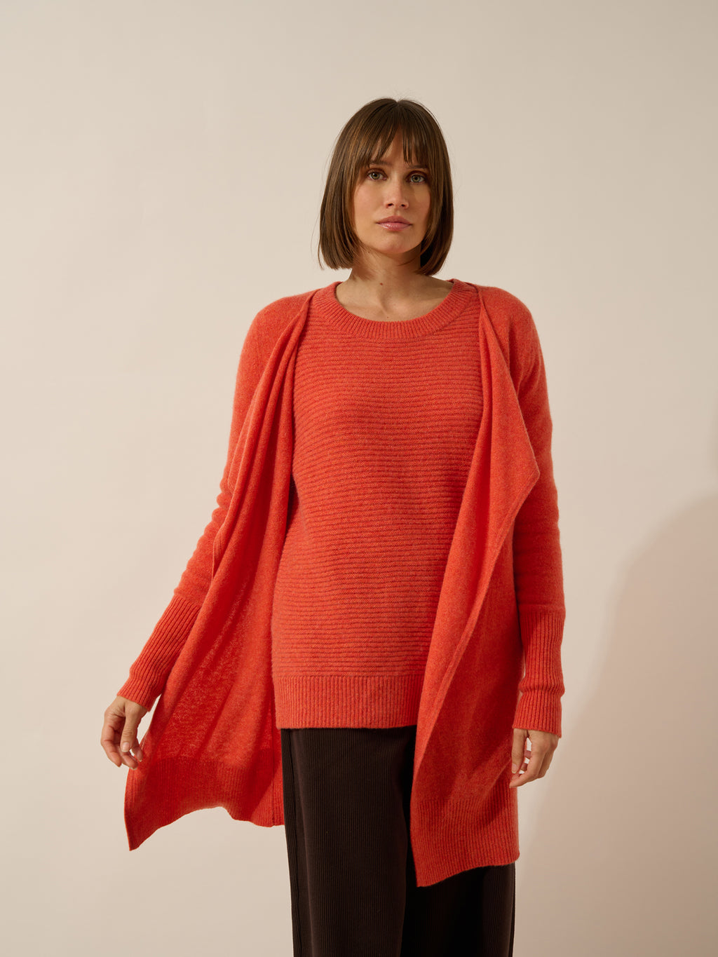 BROOKE jacke lang orange meliert