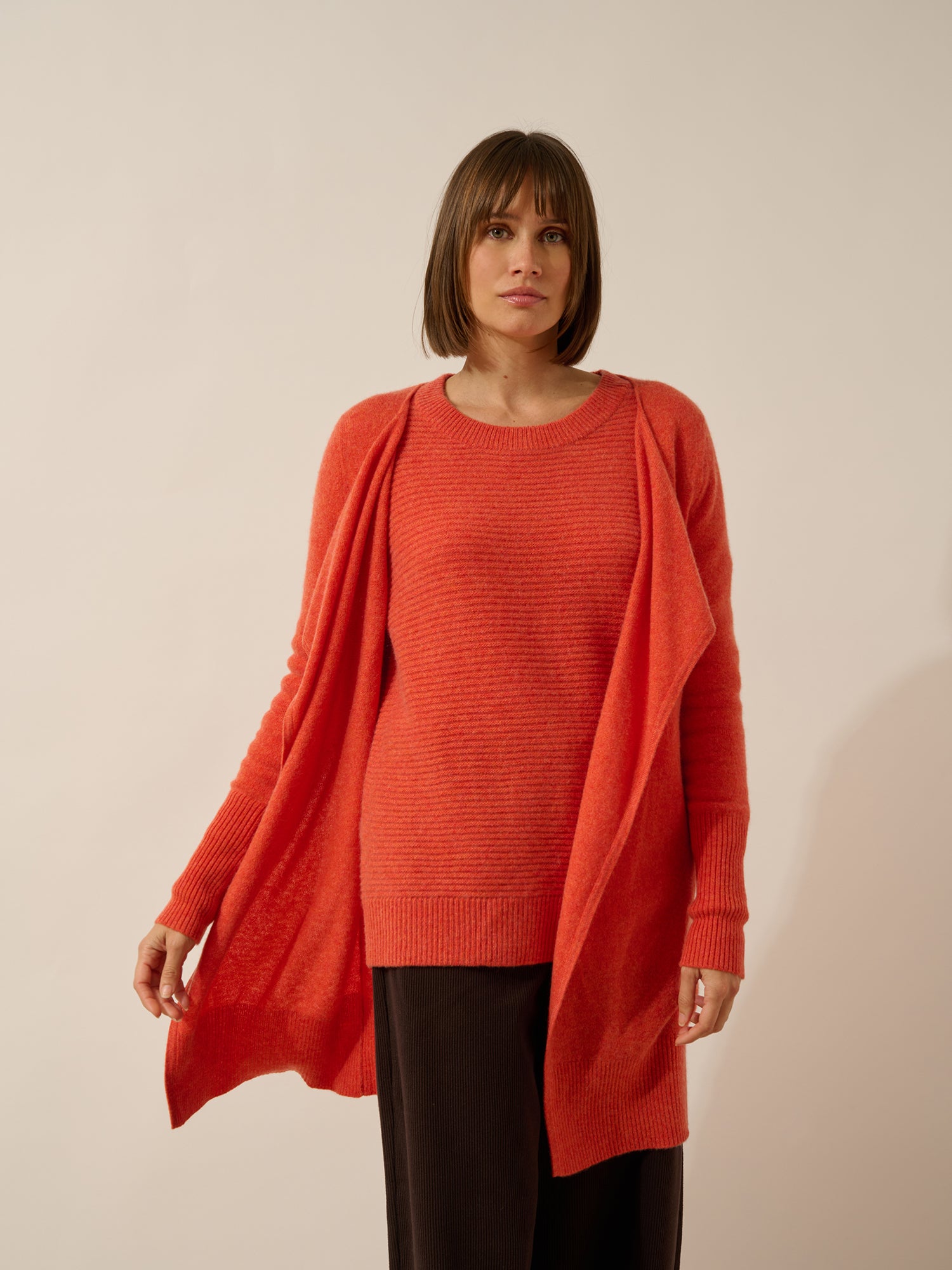 BROOKE jacke lang orange meliert