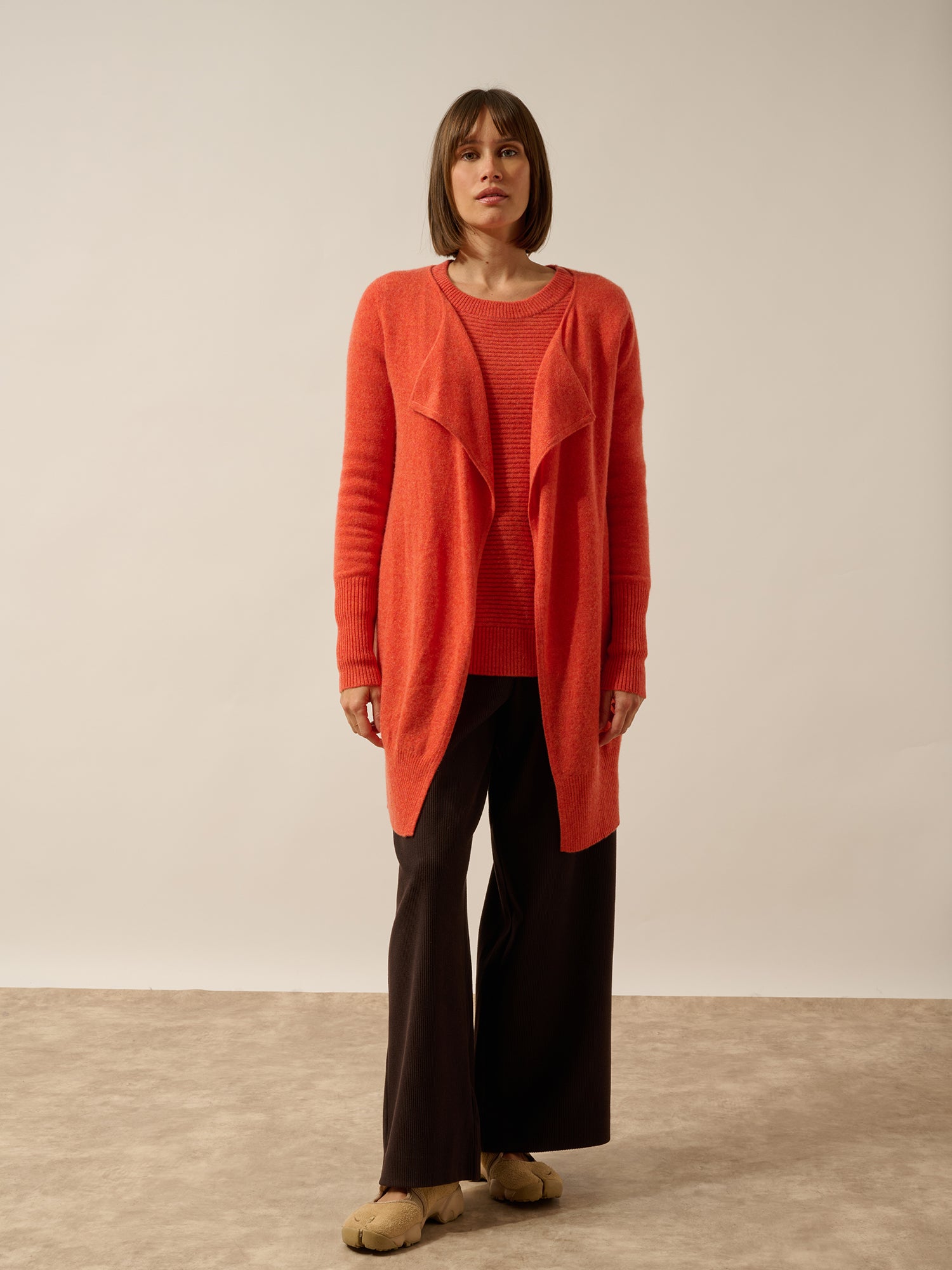 BROOKE jacke lang orange meliert