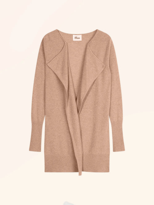 BROOKE veste longue camel chiné