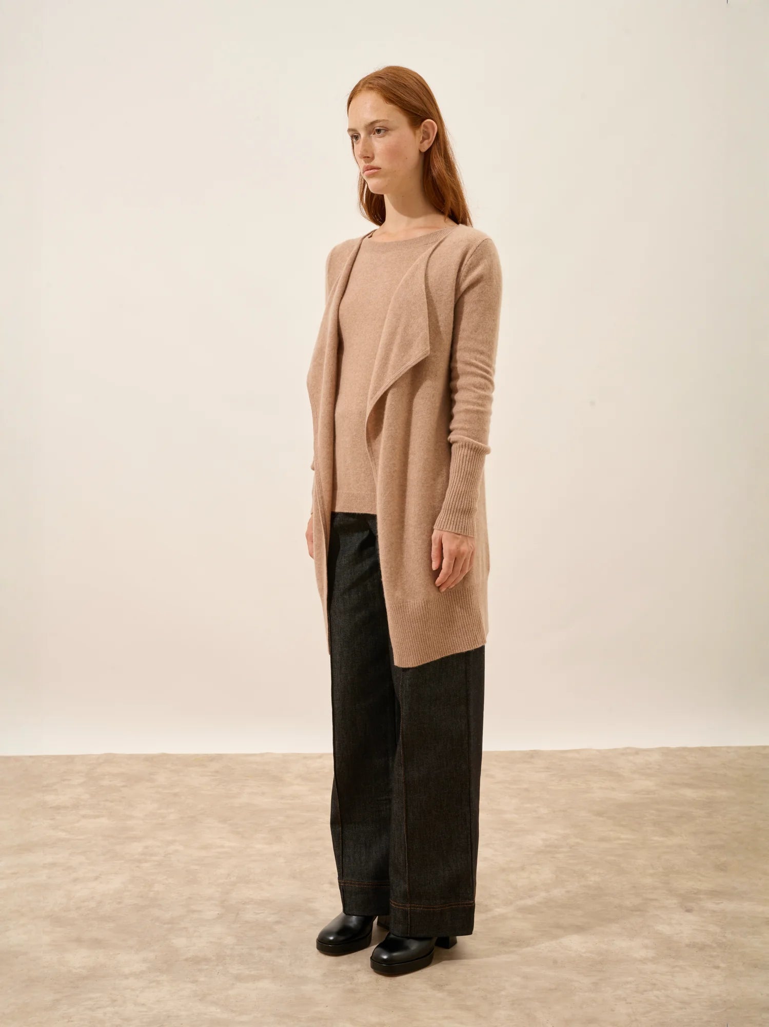 BROOKE jacke lang camel meliert