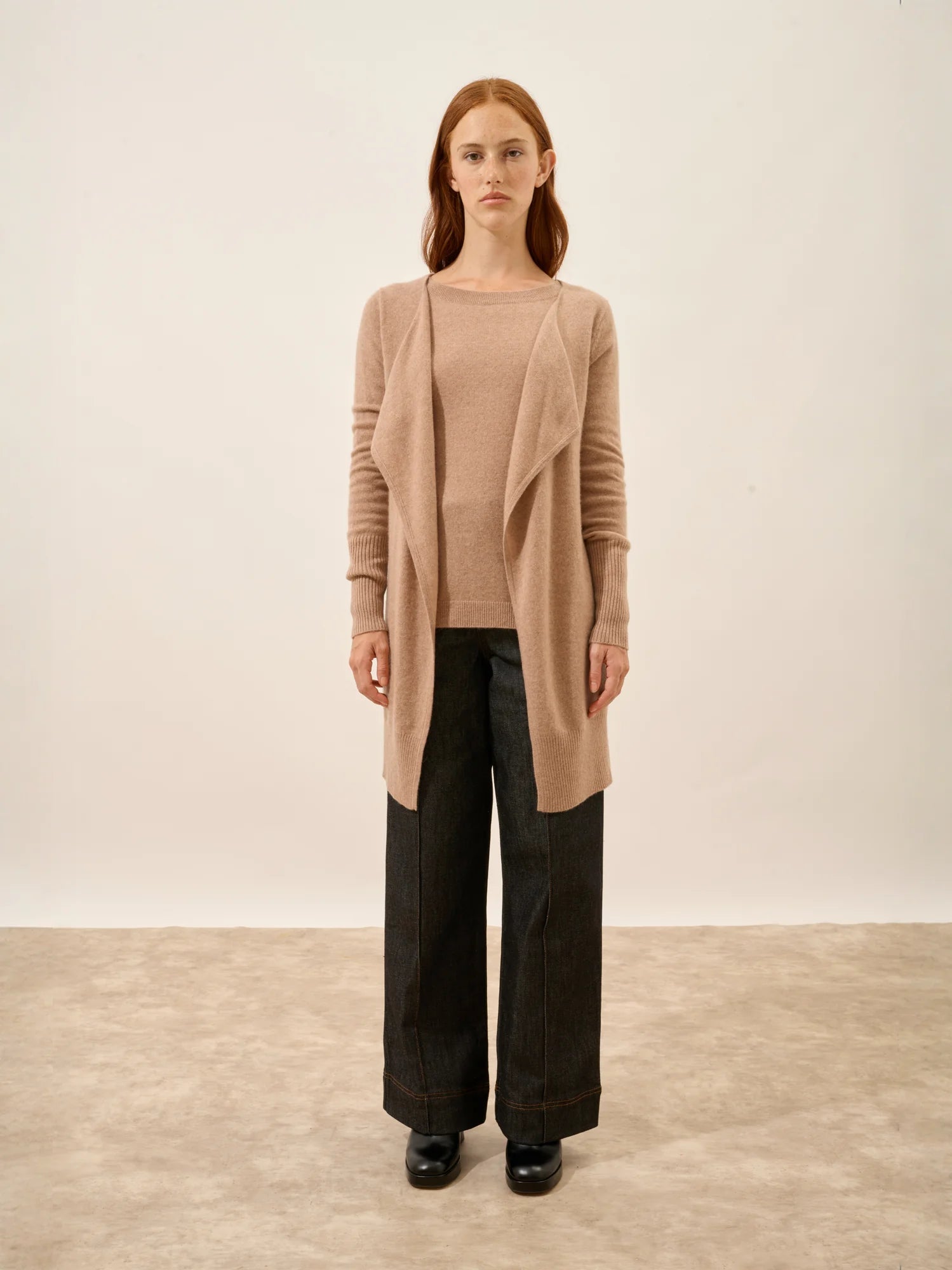 BROOKE jacke lang camel meliert