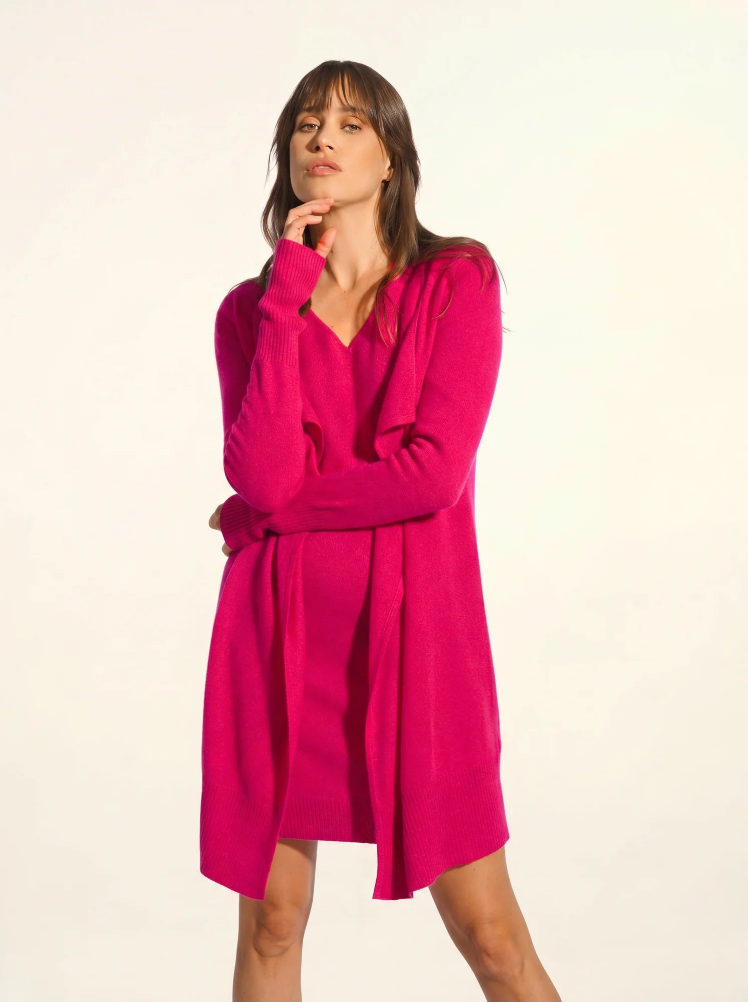 BROOKE jacke lang fuchsia
