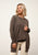 CHELSEA cardigan col v taupe chiné 100% cachemire