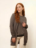 TOMMIE strickjacke v-ausschnitt taupe meliert