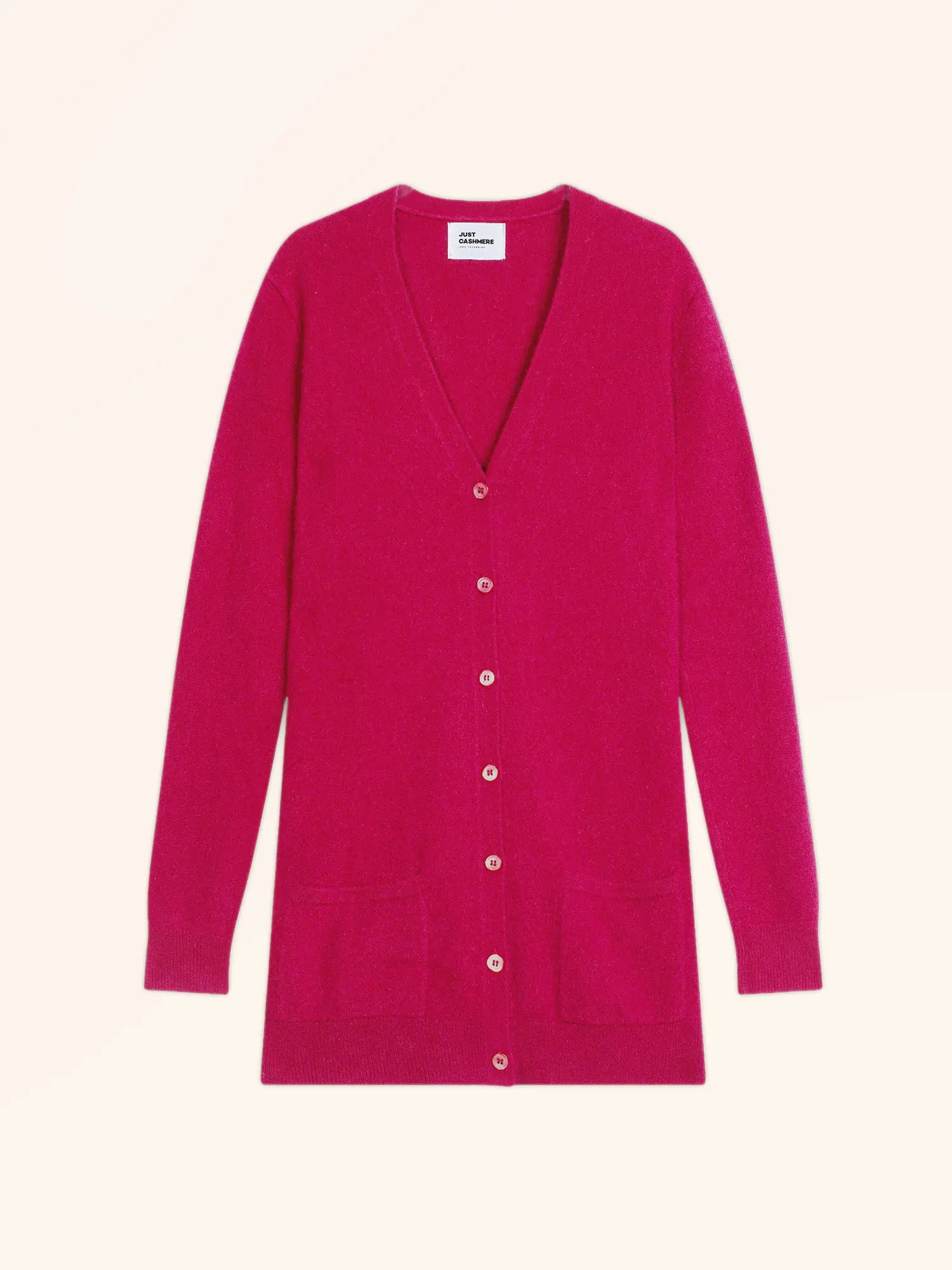 TOMMIE strickjacke v-ausschnitt fuchsia