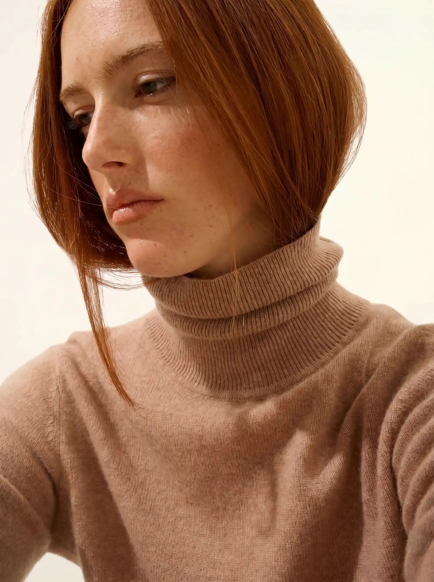 AVA pullover rollkragen camel meliert