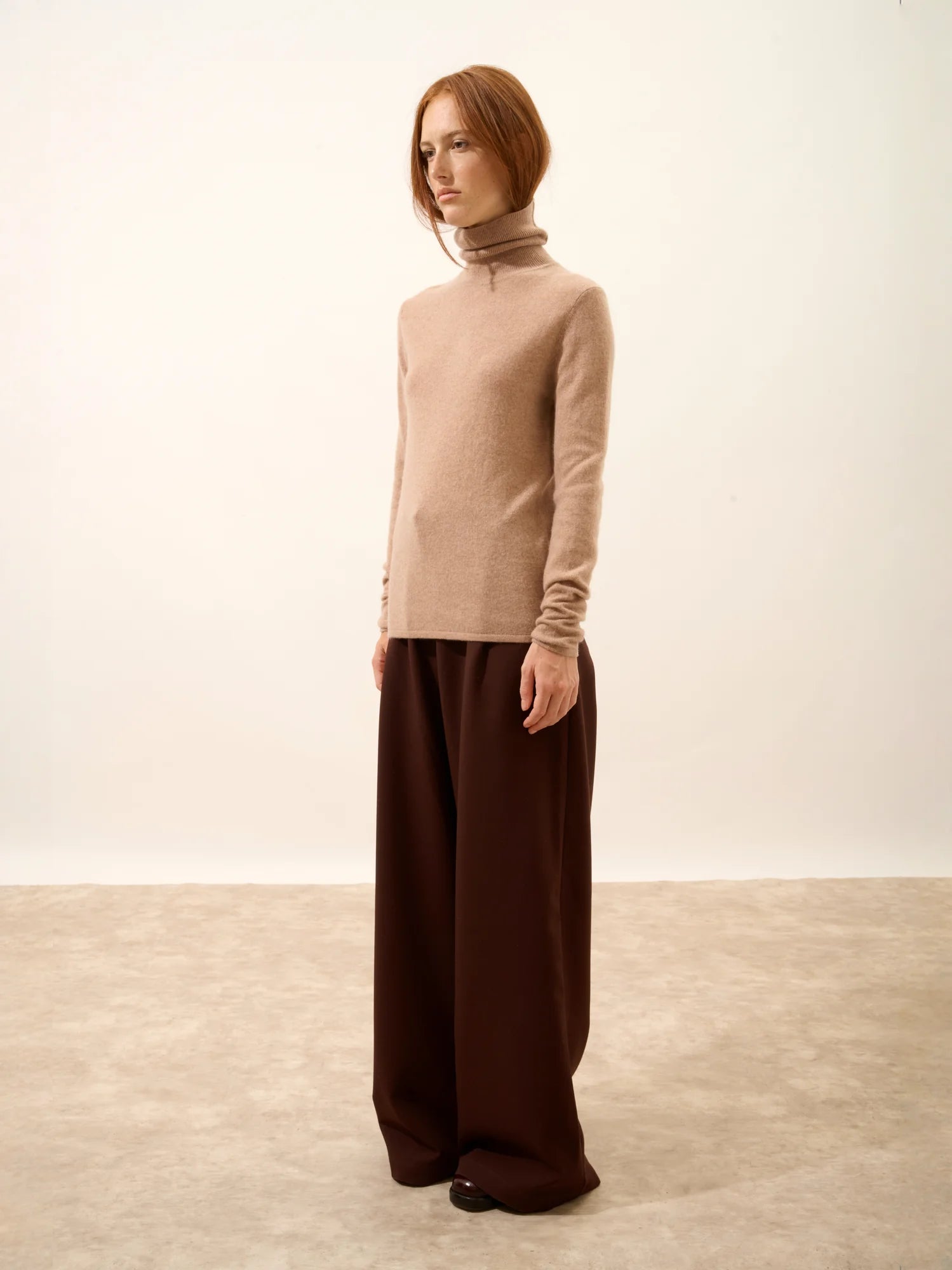 AVA pullover rollkragen camel meliert