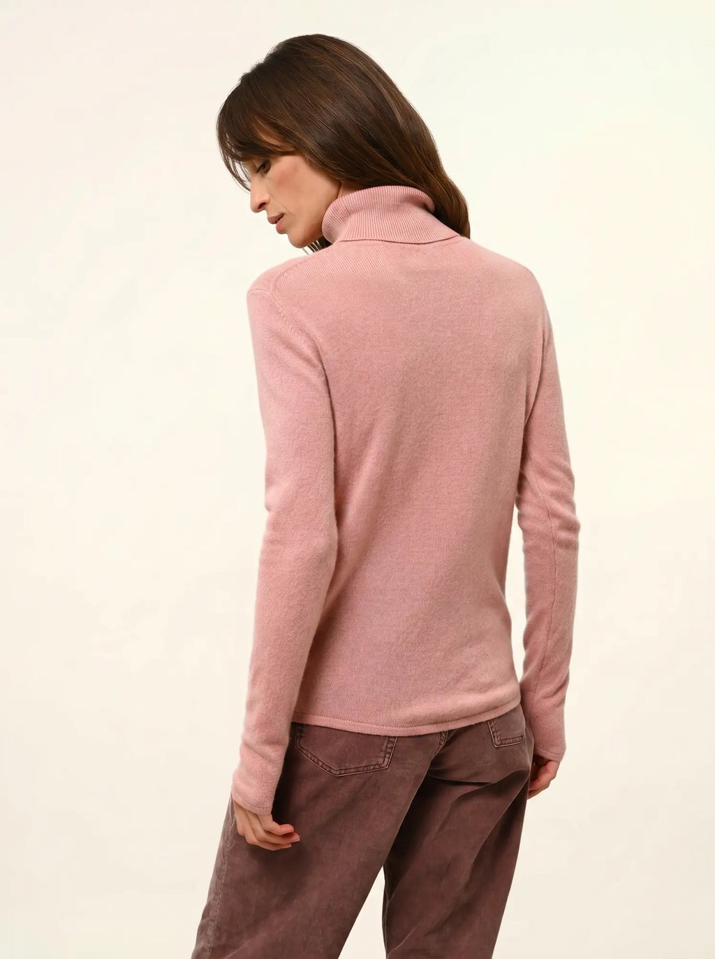AVA pullover rollkragen bois de rosa