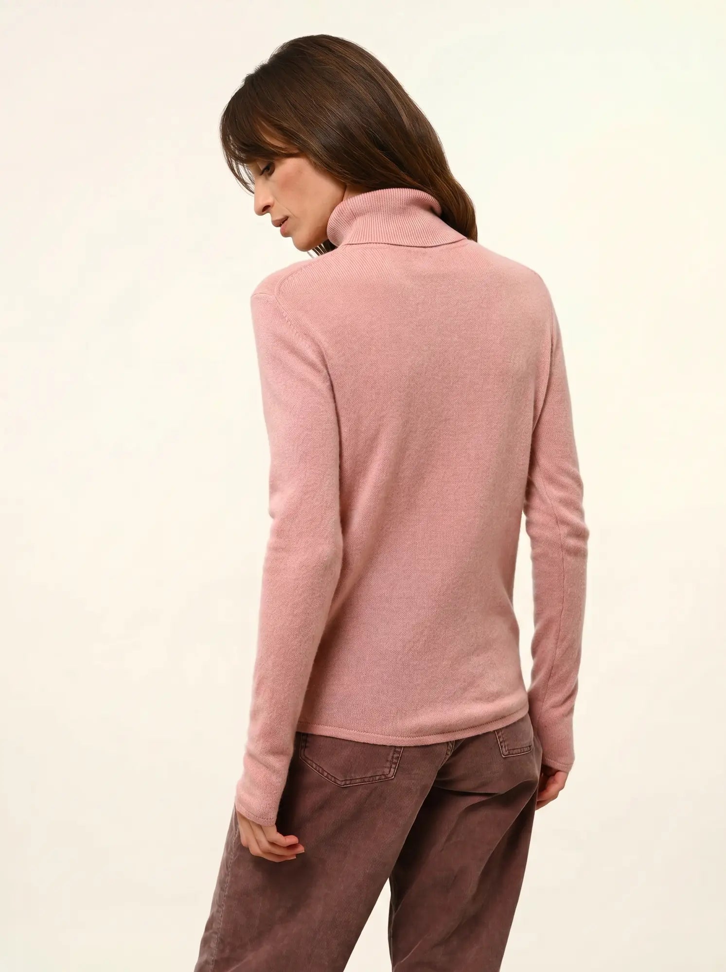 AVA pullover rollkragen bois de rosa