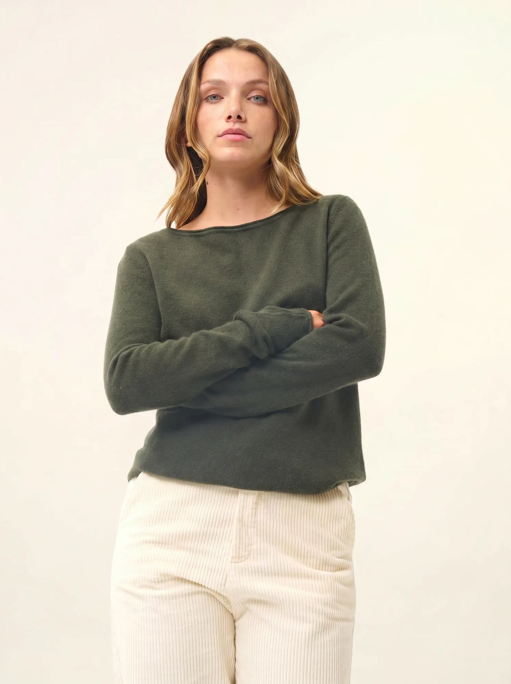 GRACE pullover u-boot-ausschnitt khaki