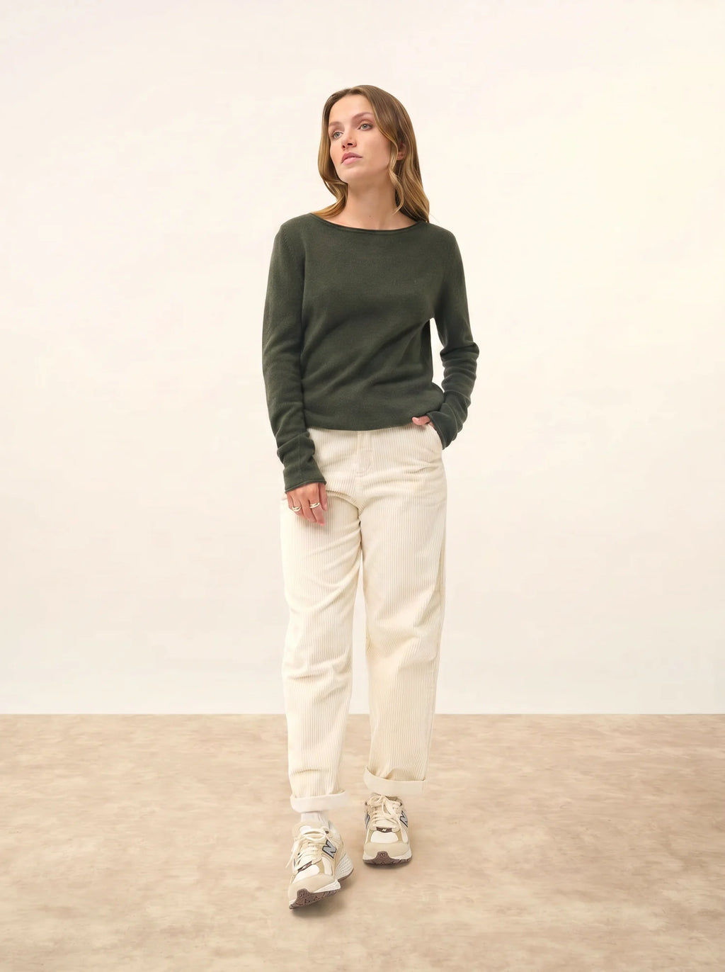 GRACE pullover u-boot-ausschnitt khaki