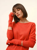 GRACE pullover u-boot-ausschnitt orange