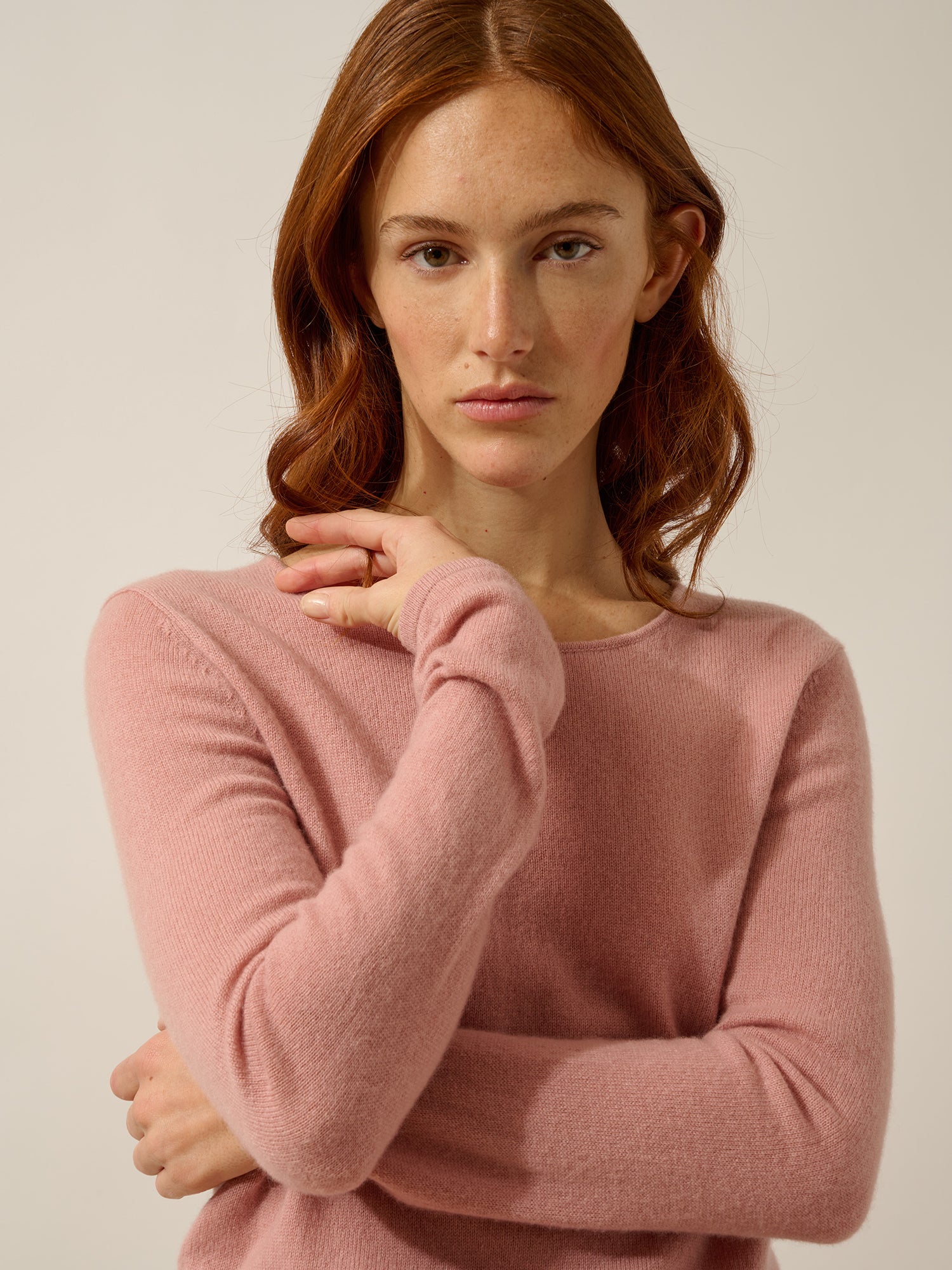 GRACE pull col bateau bois de rose