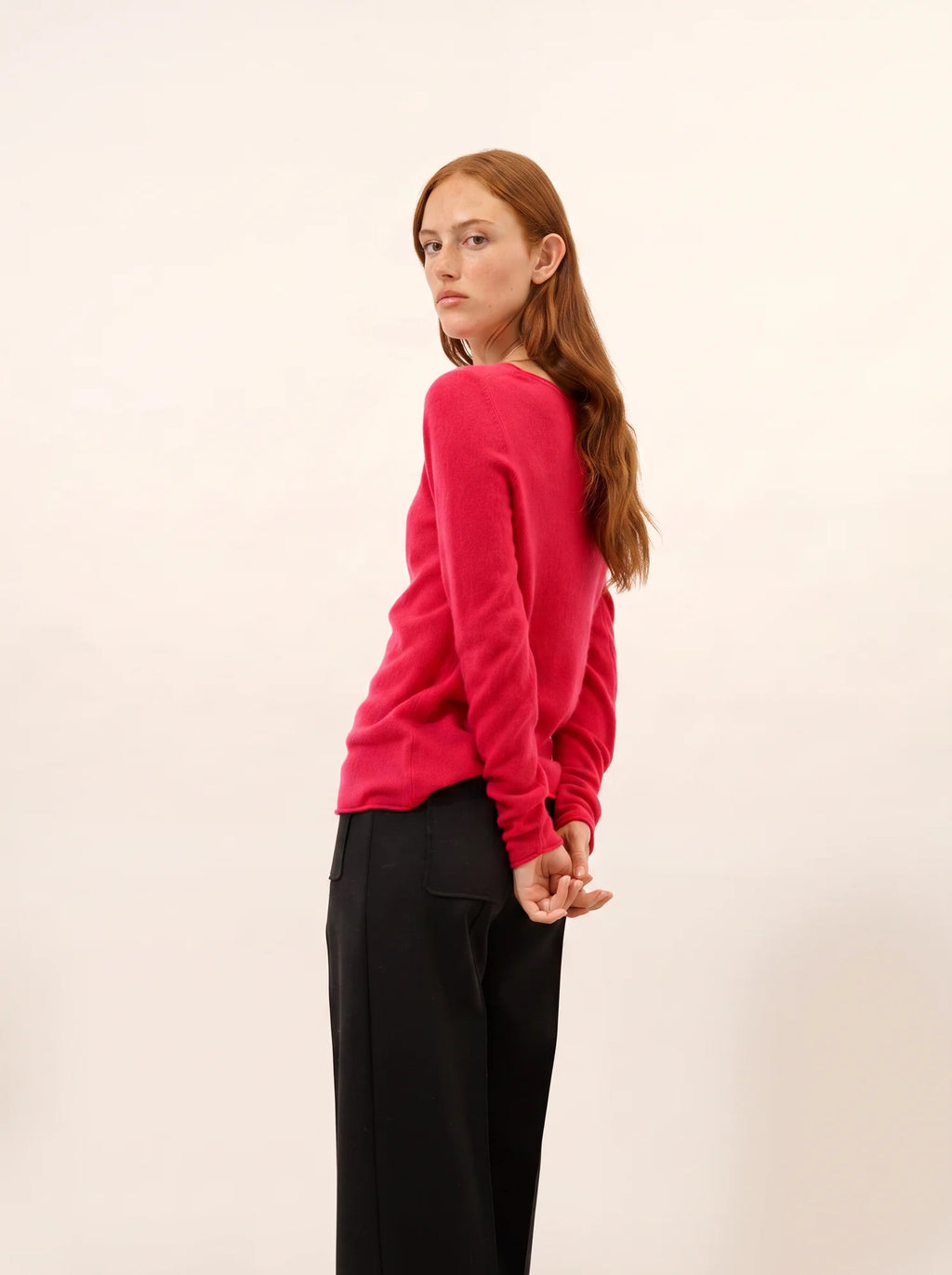 GRACE pullover u-boot-ausschnitt fuchsia