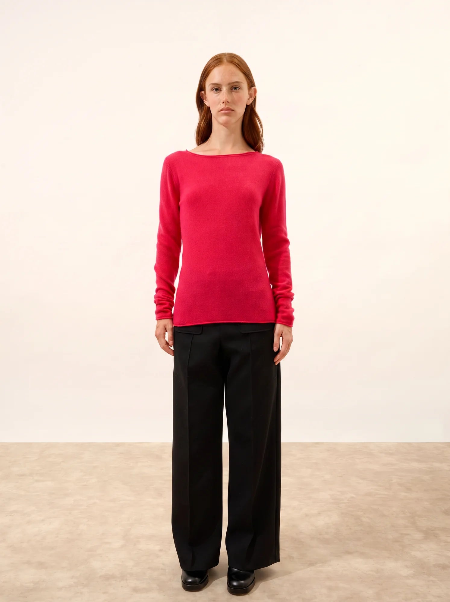 GRACE pullover u-boot-ausschnitt fuchsia