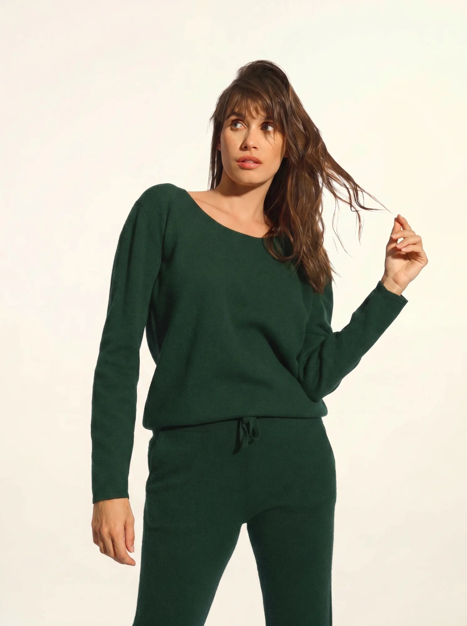 FIONA pullover rundhalsausschnitt zypresse