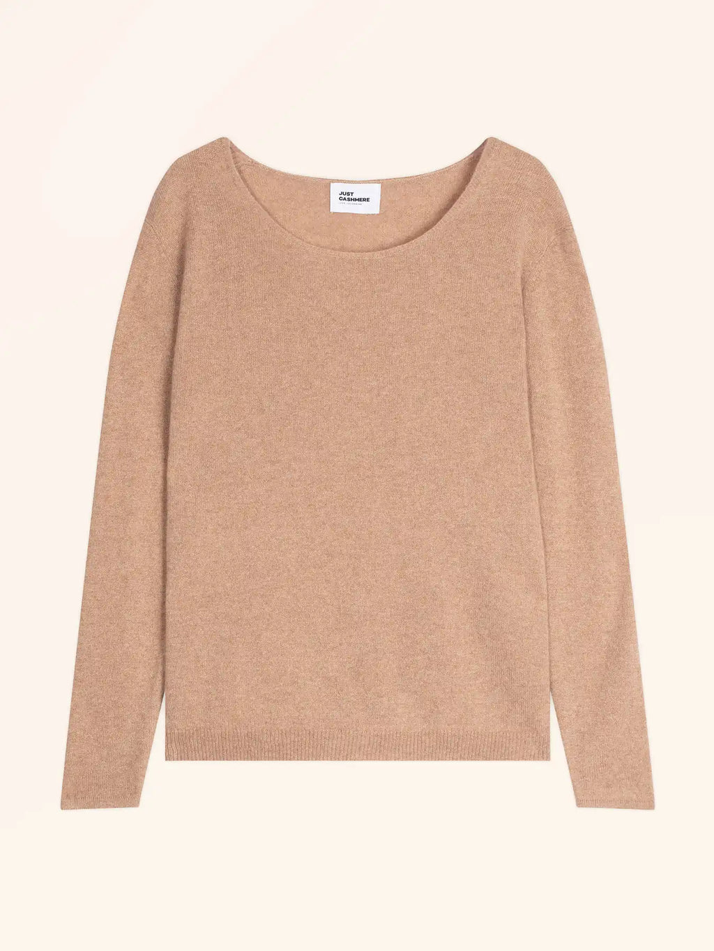 FIONA pullover rundhalsausschnitt camel meliert