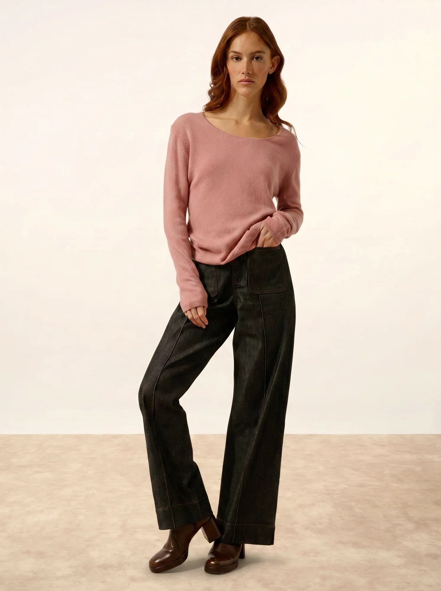 FIONA pullover rundhalsausschnitt bois de rosa