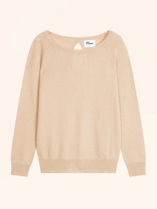 ABIGAILE pull col bateau goutte dos sable